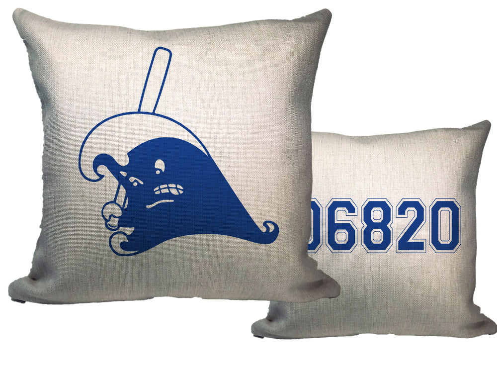 Blue Wave Baseball Throw Pillow