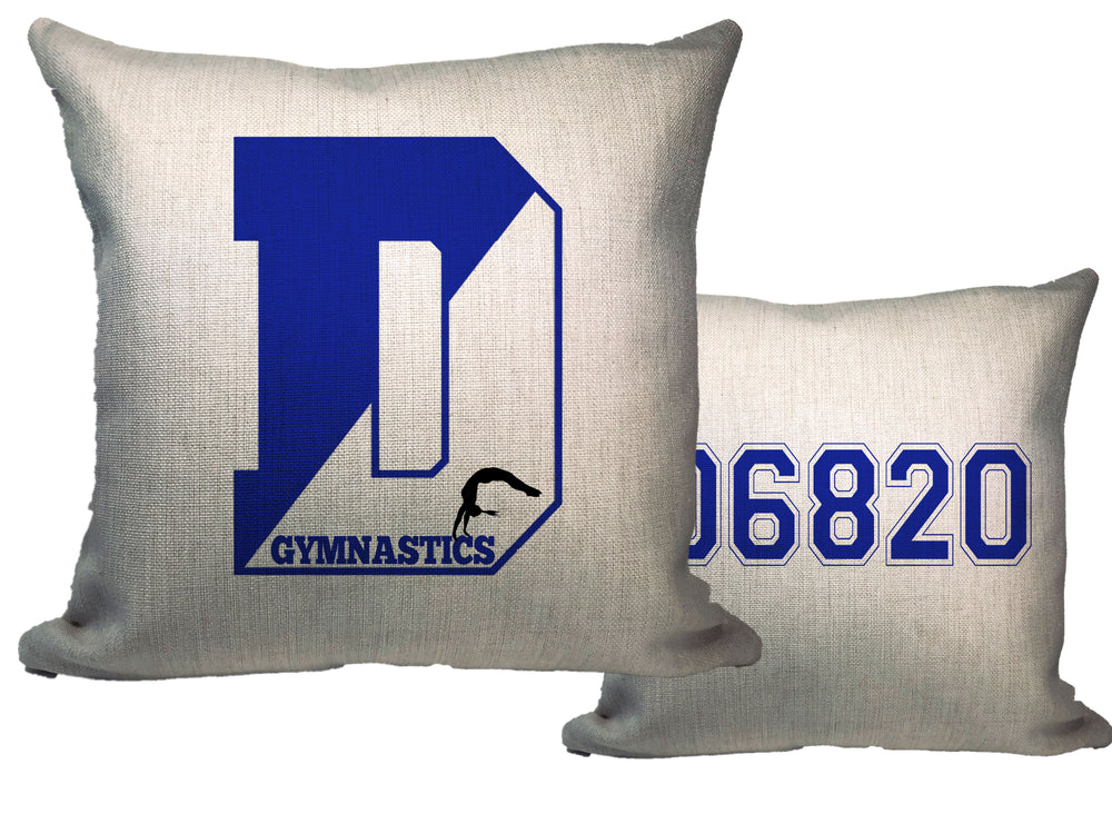 Blue Wave Gymnastics Throw Pillow - Zip Code
