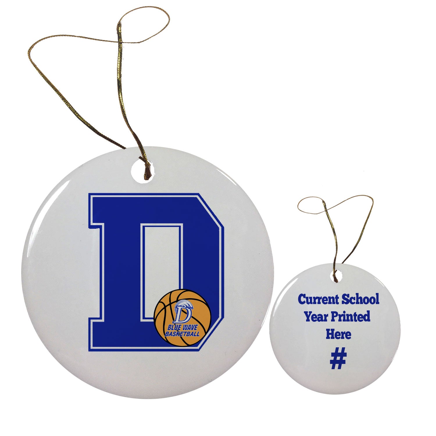Darien Basketball Holiday Ornament