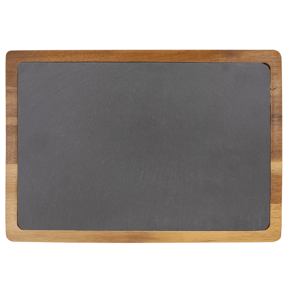 Rectangle Engraved Slate and Acacia Board