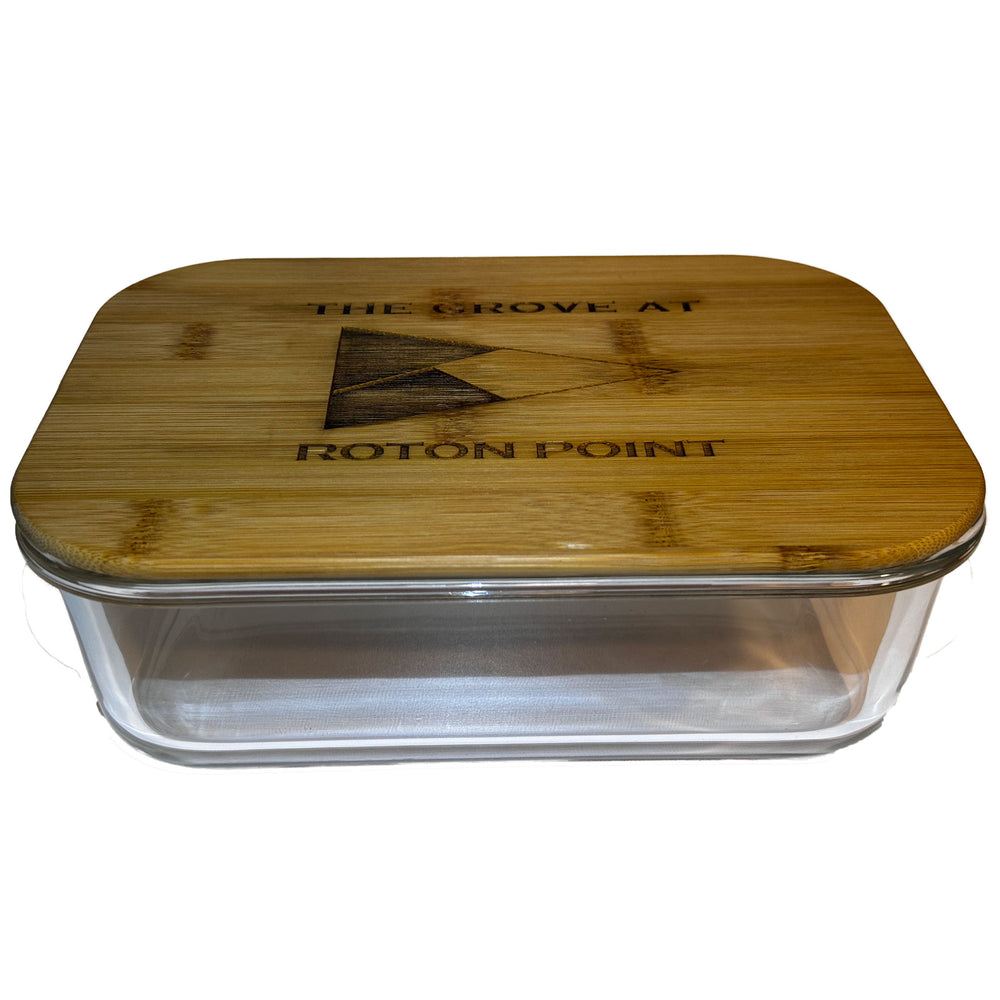 Grove Glass Containers with Engraved Bamboo Lid