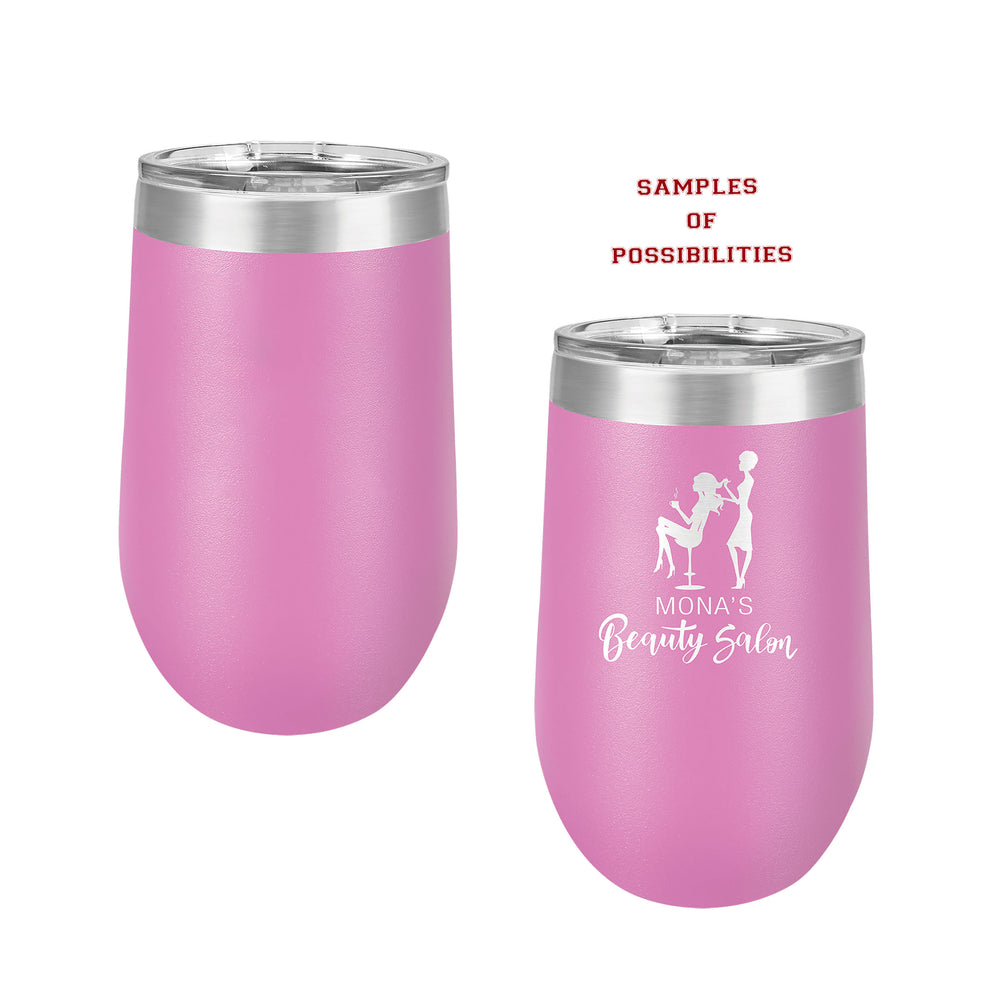 Laser Engraved Wine Tumbler 16oz.
