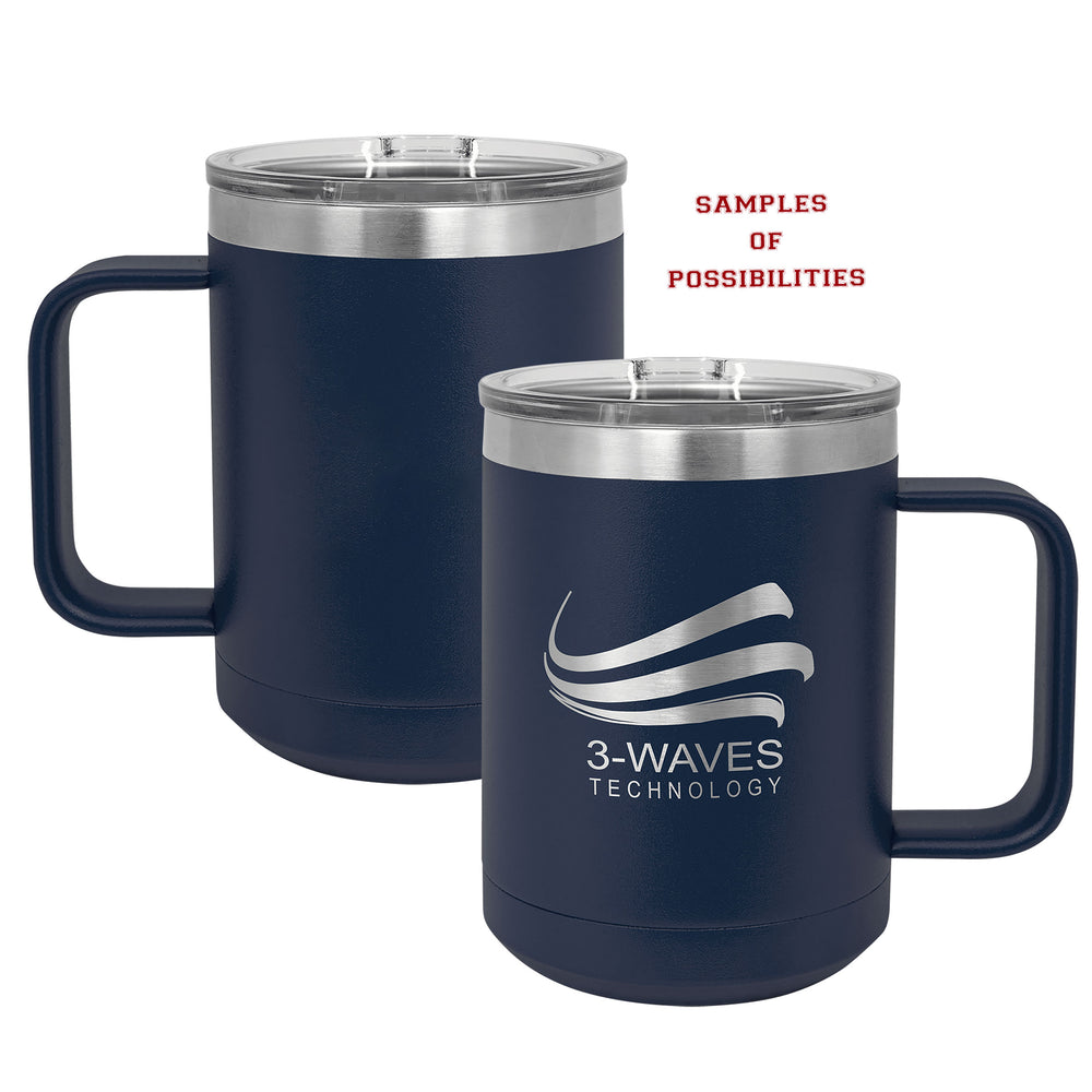 Laser Engraved Stainless Coffee Mug 15oz.