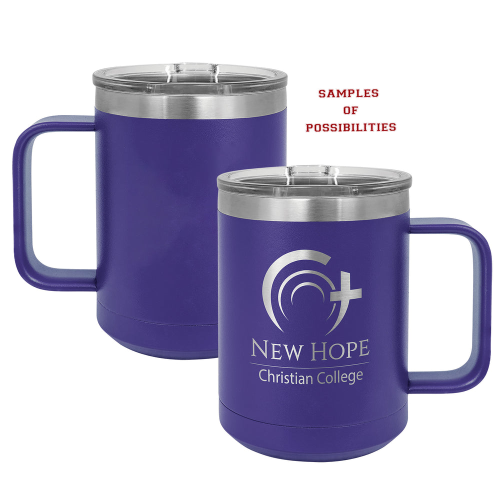 Laser Engraved Stainless Coffee Mug 15oz.