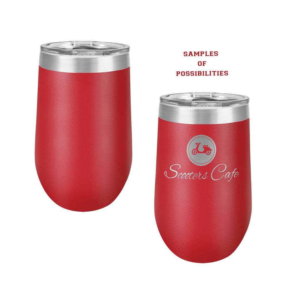 Laser Engraved Wine Tumbler 16oz.