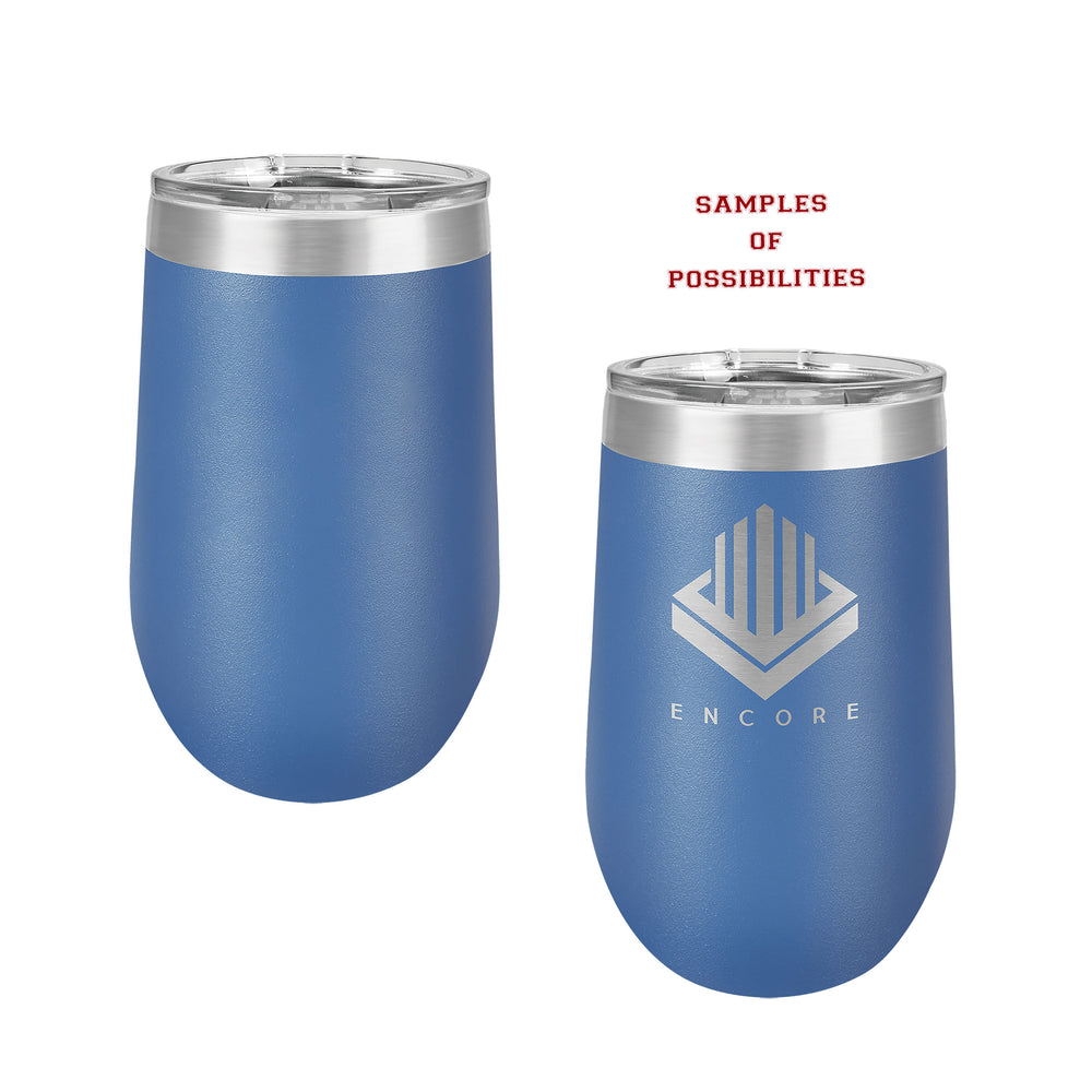 Laser Engraved Wine Tumbler 16oz.