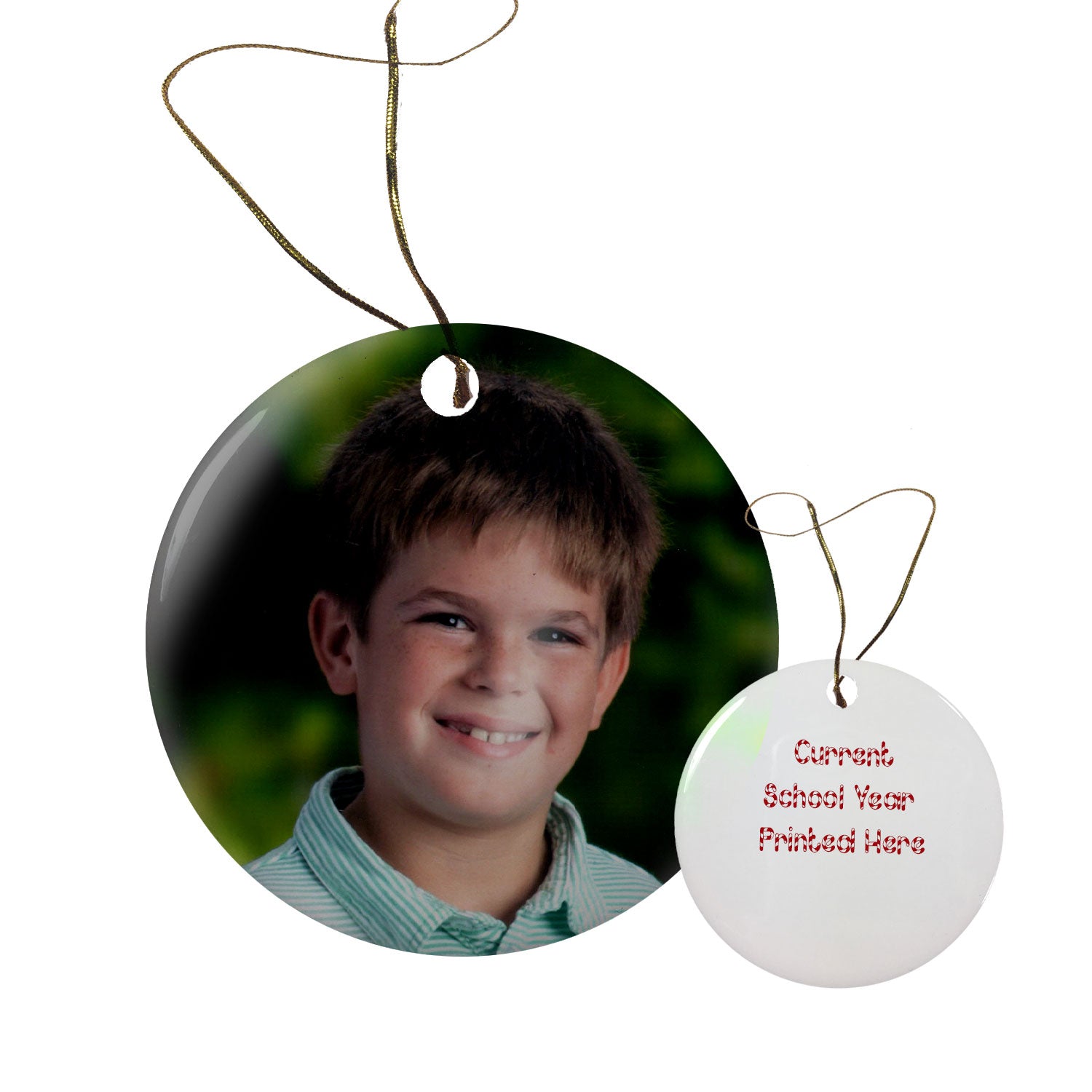 The School Picture Porcelain Photo Ornament