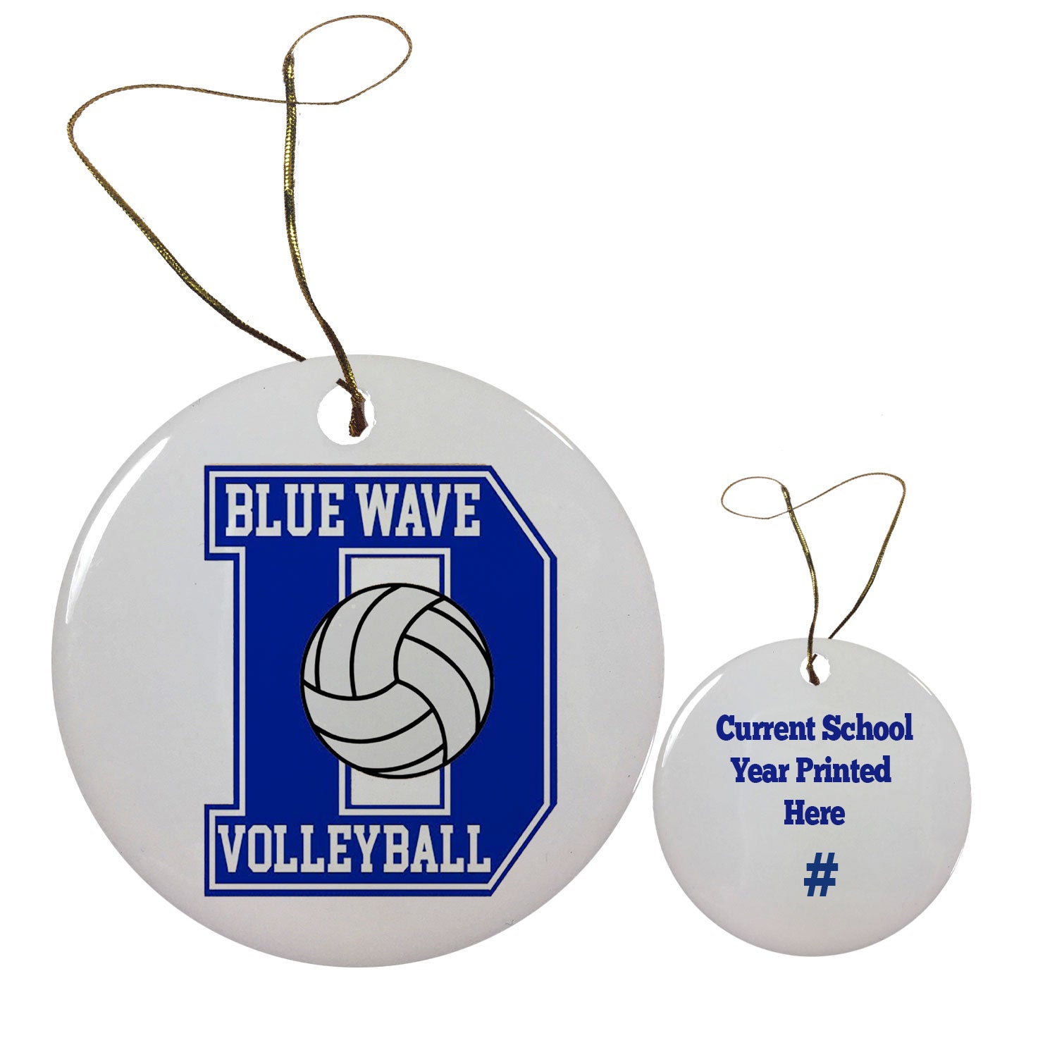 Darien Volleyball Holiday Ornament