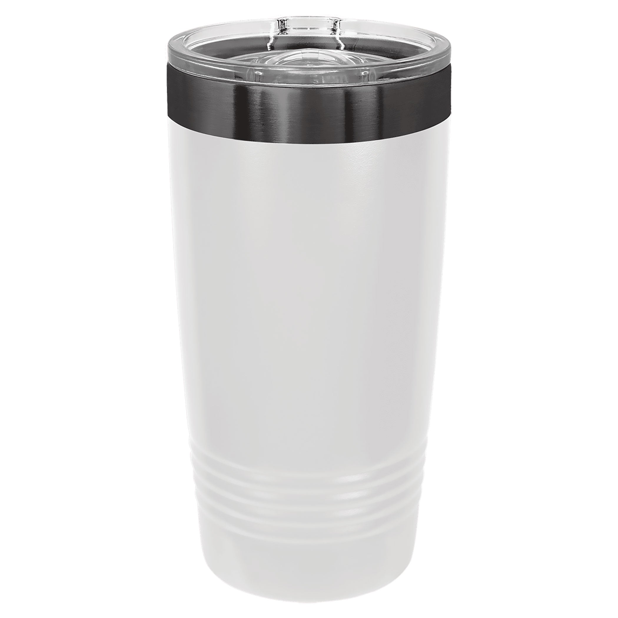 White Ghost Black Engraved Tumbler 20oz