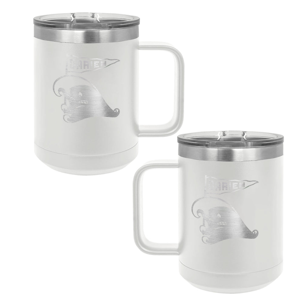 Wave Mascot Engraved Stainless Coffee Mug 15oz.