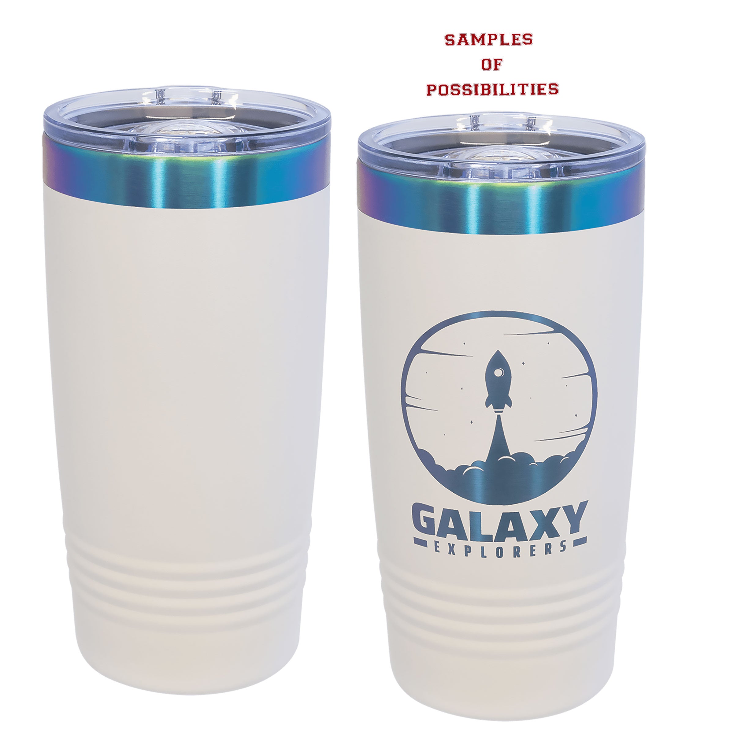 White Prism Engraved Tumbler 20oz