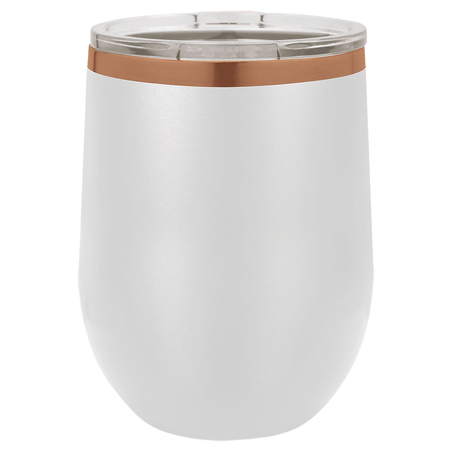 White Rose Gold Engraved Wine Tumbler 12oz
