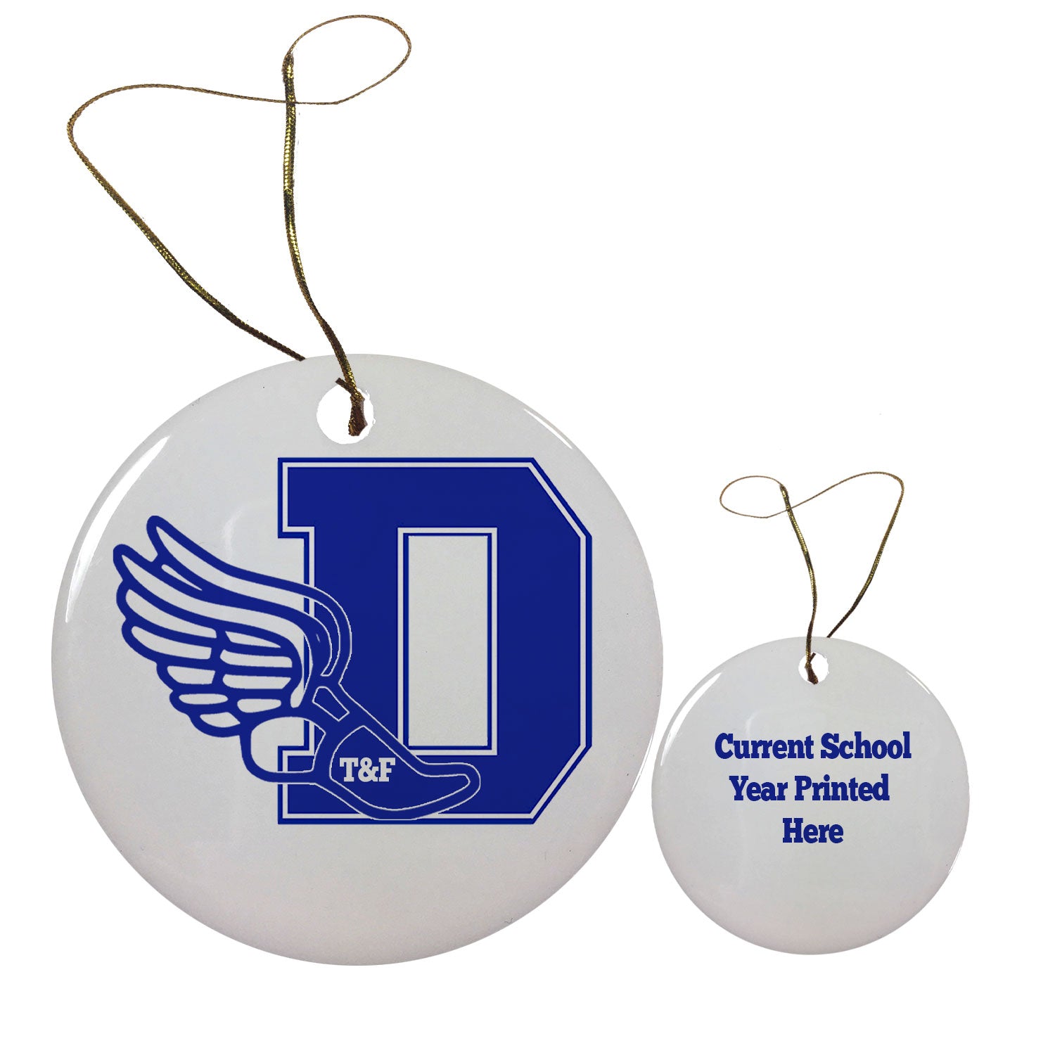 Darien Track and Field Holiday Ornament