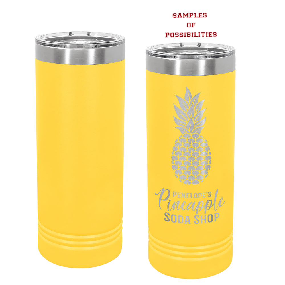 Laser Engraved Tall Skinny Tumbler 22oz.