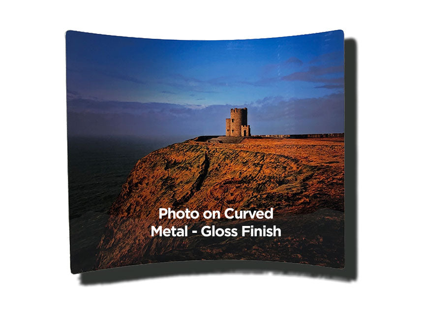Double Sided Curved Metal Photo Panels Gloss Finish