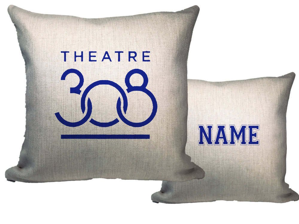 Blue Wave Theatre 308 Throw Pillow - Name