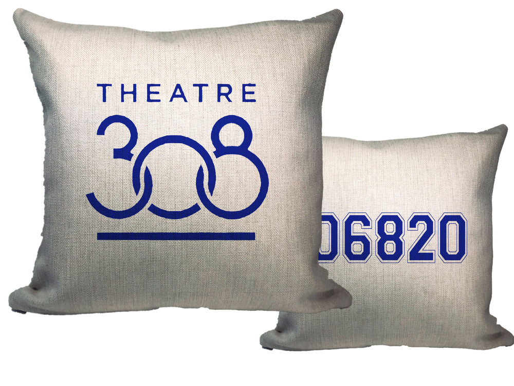 Blue Wave Theatre 308 Throw Pillow - Zip Code