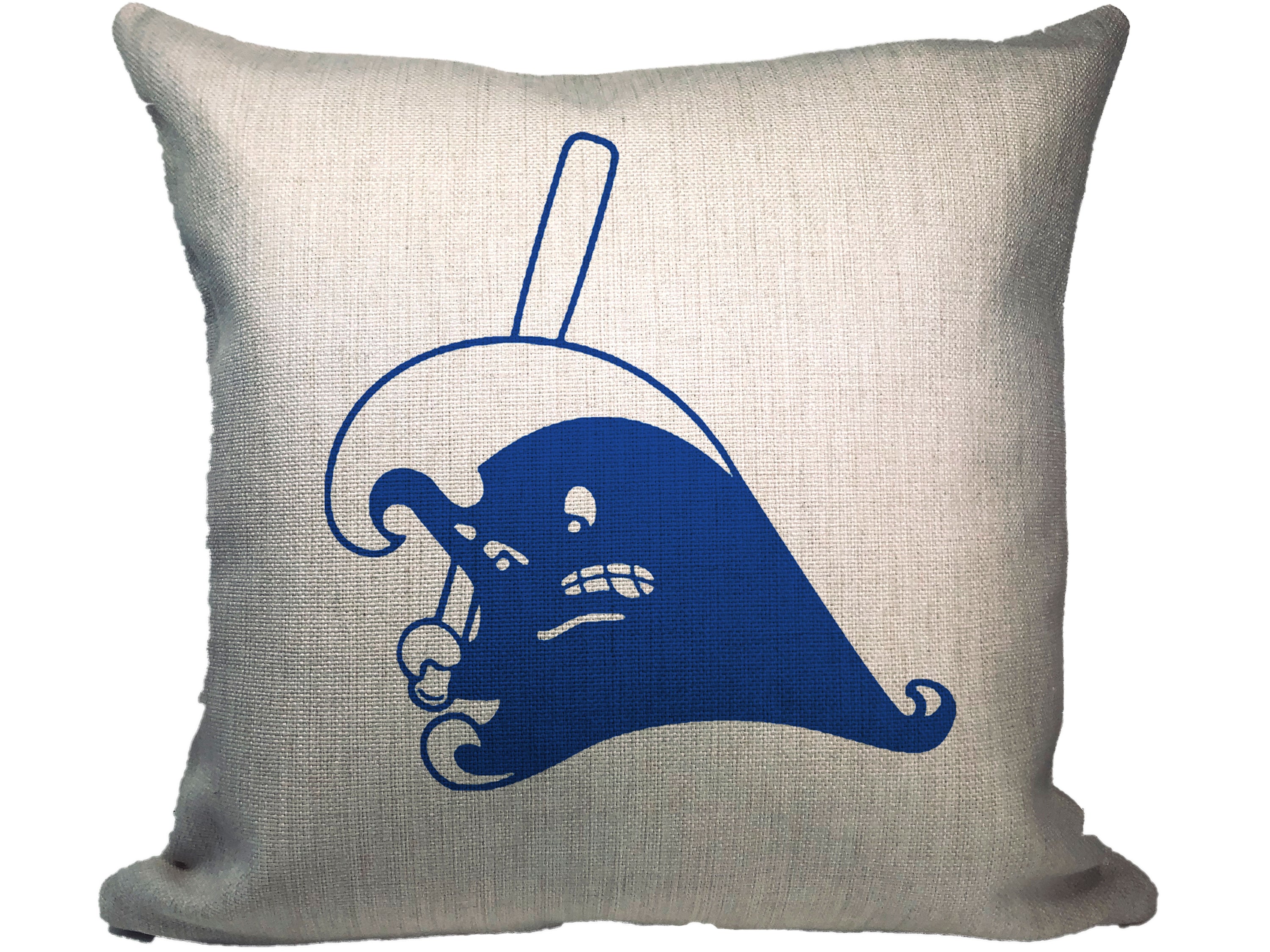 Blue Wave Baseball Throw Pillow