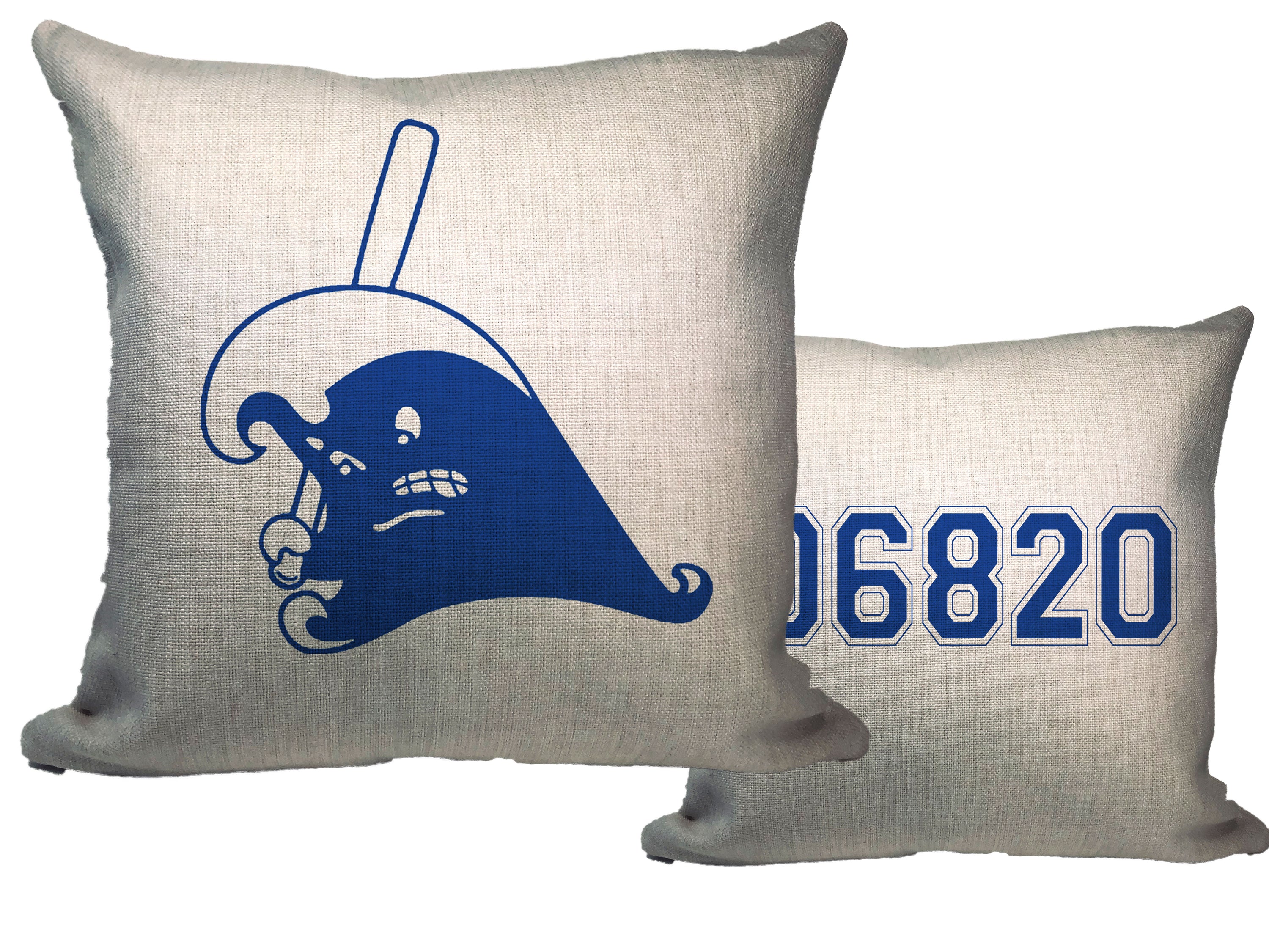 Blue Wave Baseball Throw Pillow