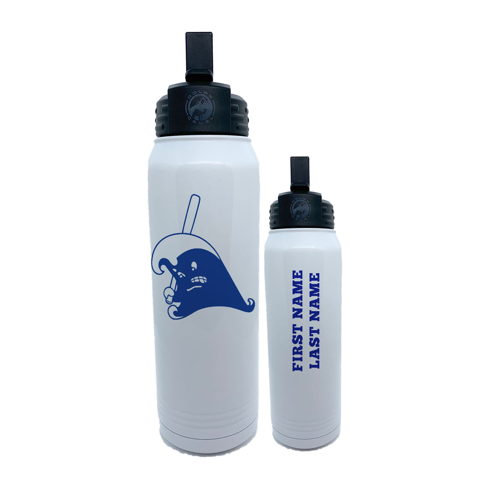 Polar Camel Wave Baseball Water Bottle with Straw