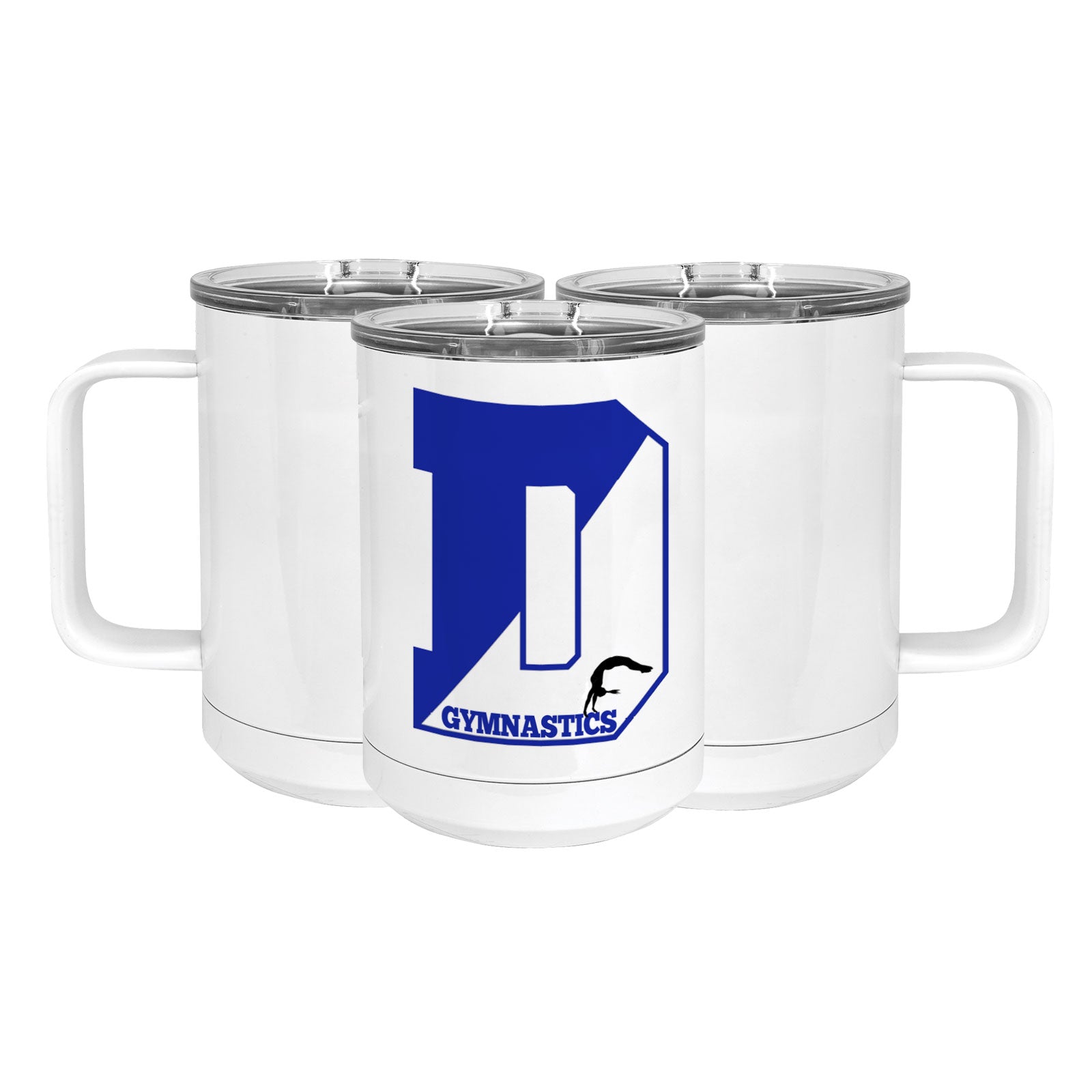 Blue Wave Gymnastics Stainless Steel Coffee Mug with Lid