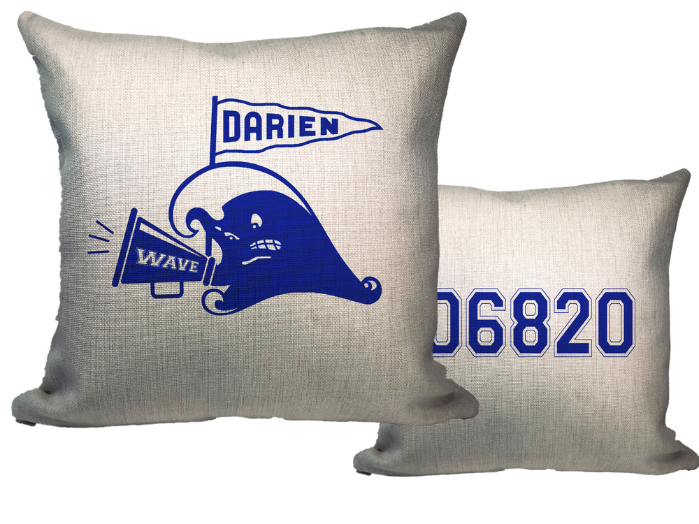 Blue Wave Cheerleading Throw Pillow - Zip Code