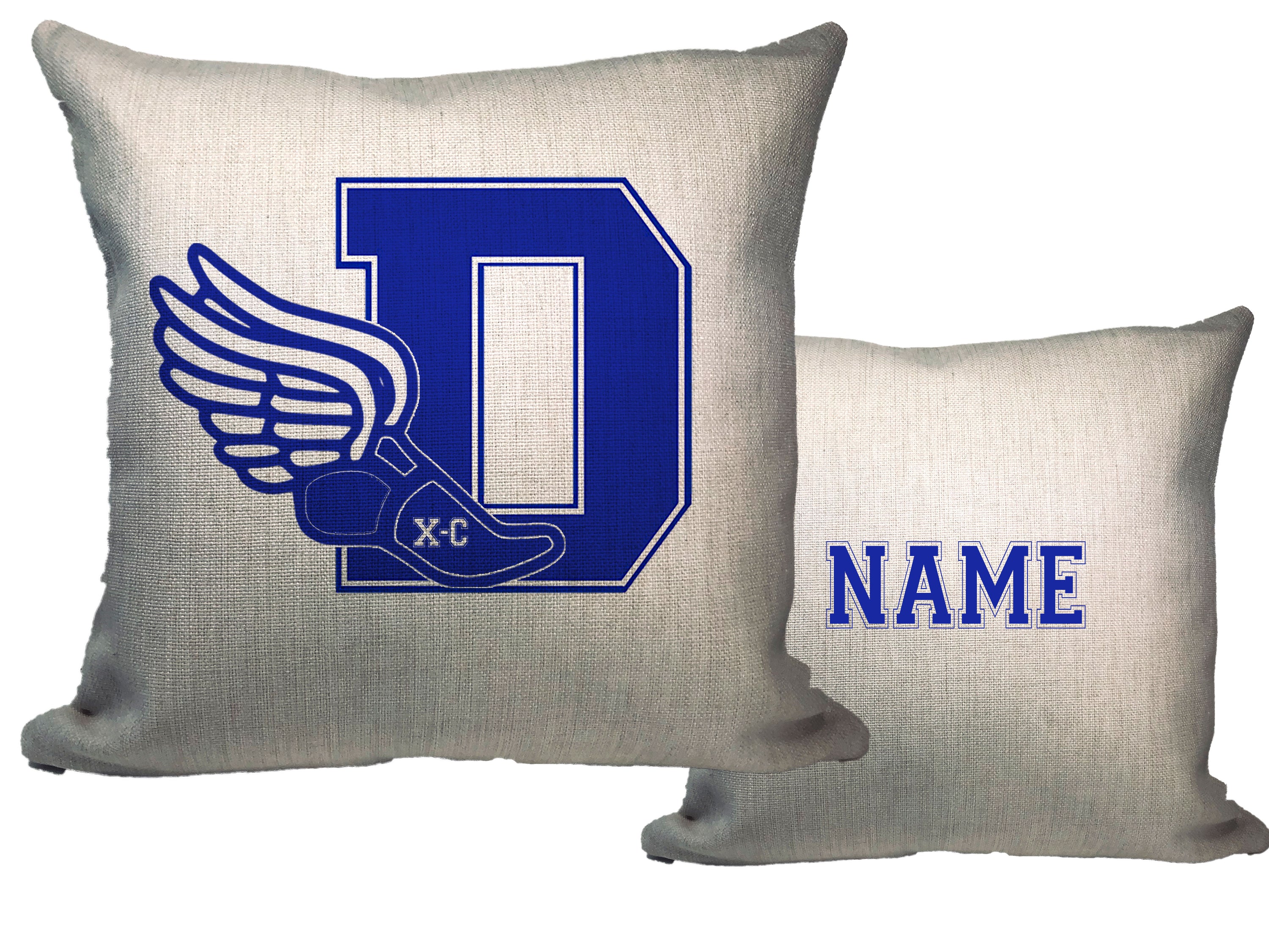 Blue Wave Cross Country Throw Pillow - Name