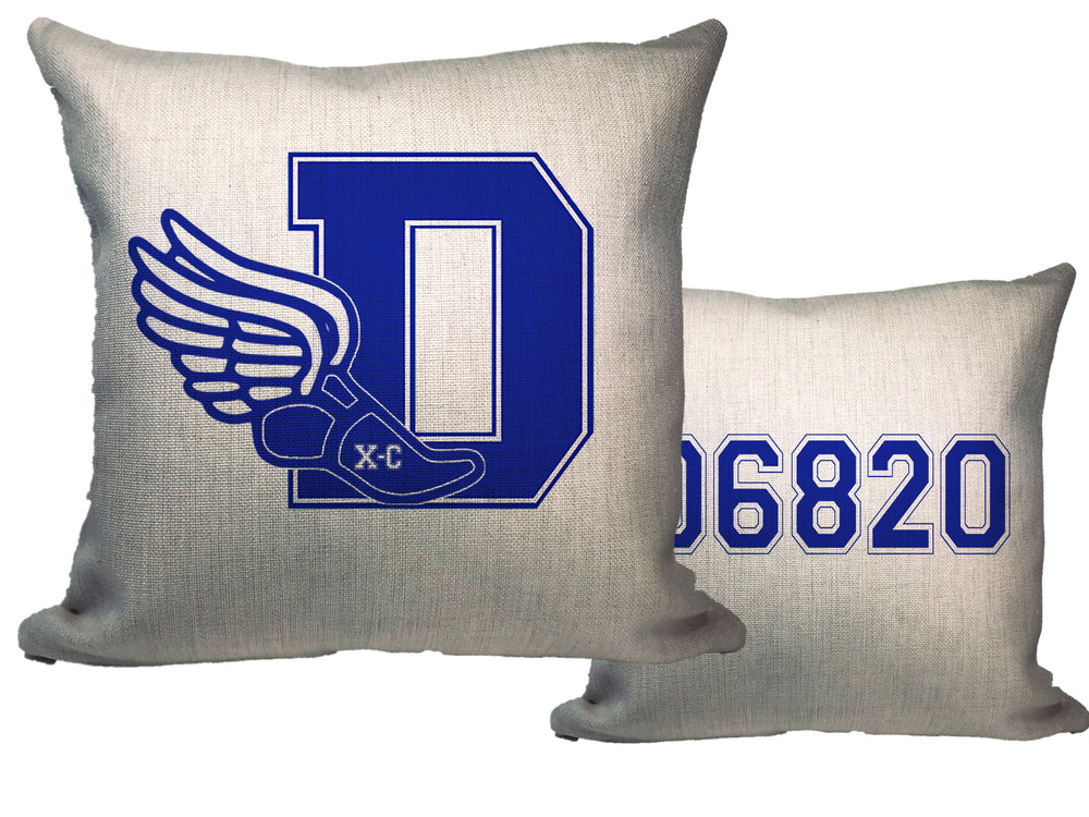 Blue Wave Cross Country Throw Pillow - Zip Code