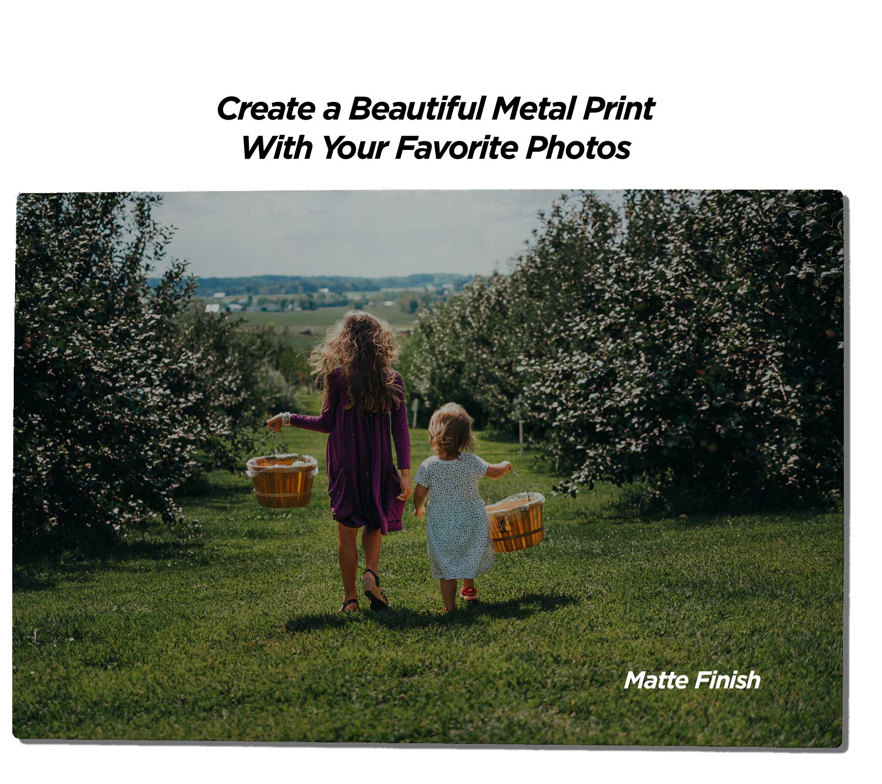 Rectangular Metal Photo Panels Matte Finish