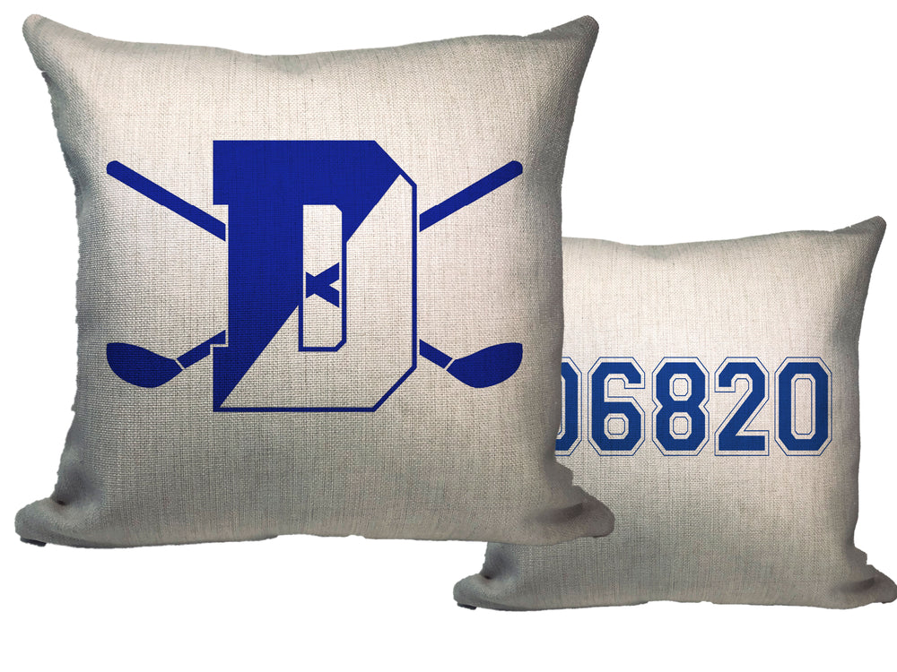 Blue Wave Golf Throw Pillow - Zip Code