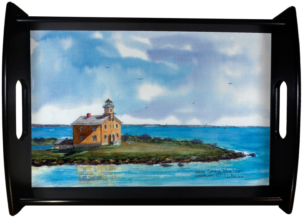 Great Captains Light Greenwich CT. SERVING TRAY