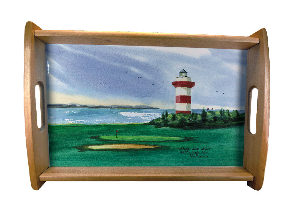LightHouse Serving Trays Natural Wood Finish
