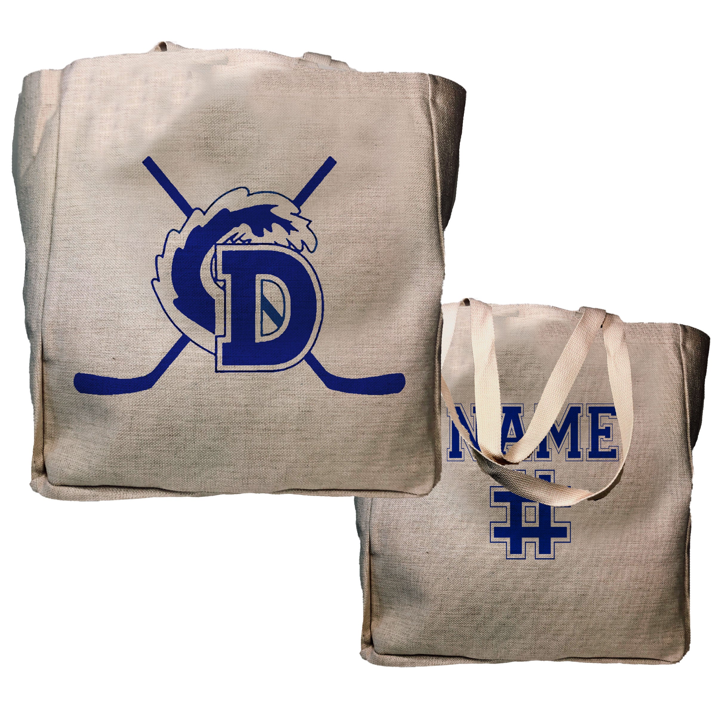 Blue Wave Hockey Tote - Name & Number