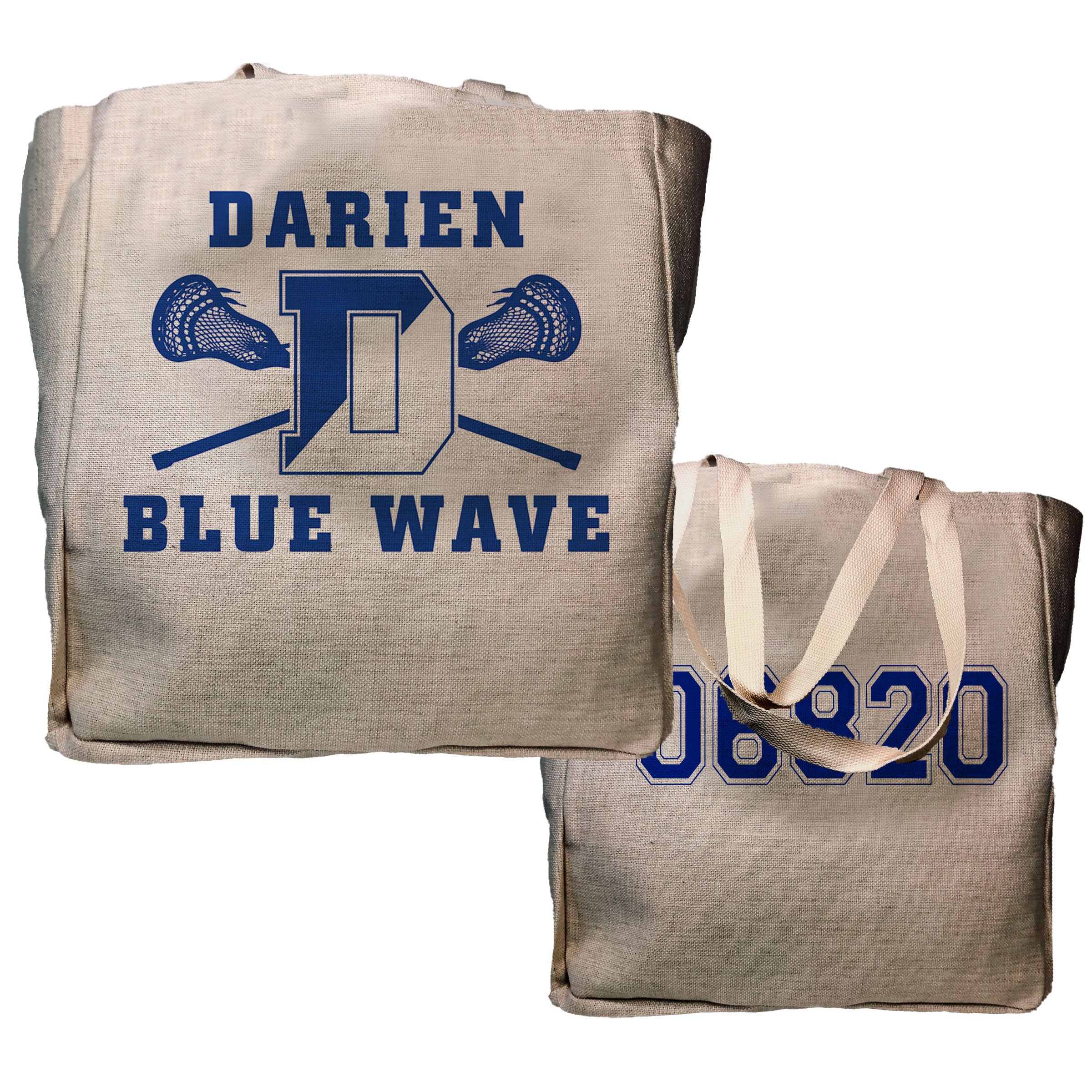 Blue Wave Lacrosse Tote Bag - Darien Zip
