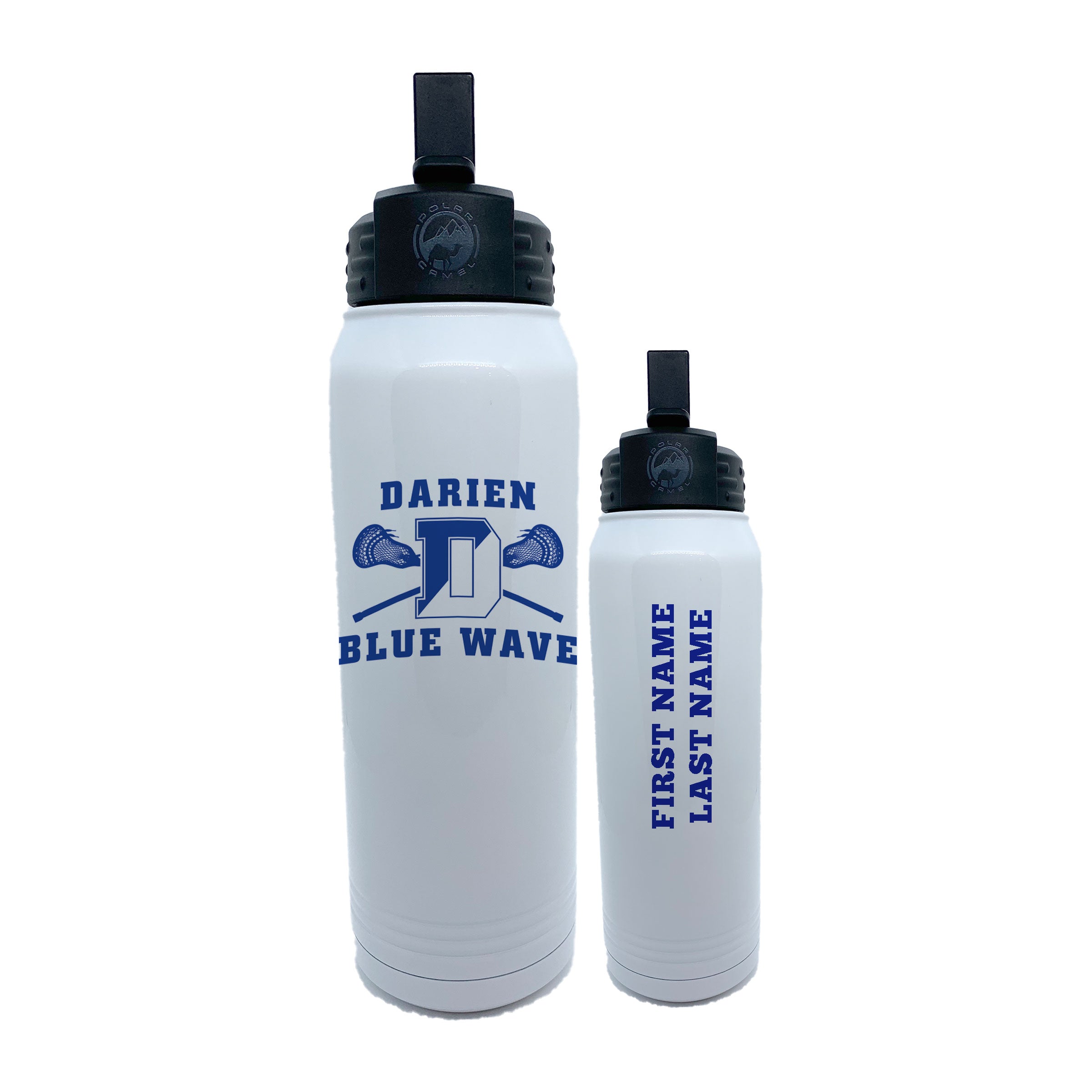 Polar Camel Wave Lacrosse Water Bottle with Straw