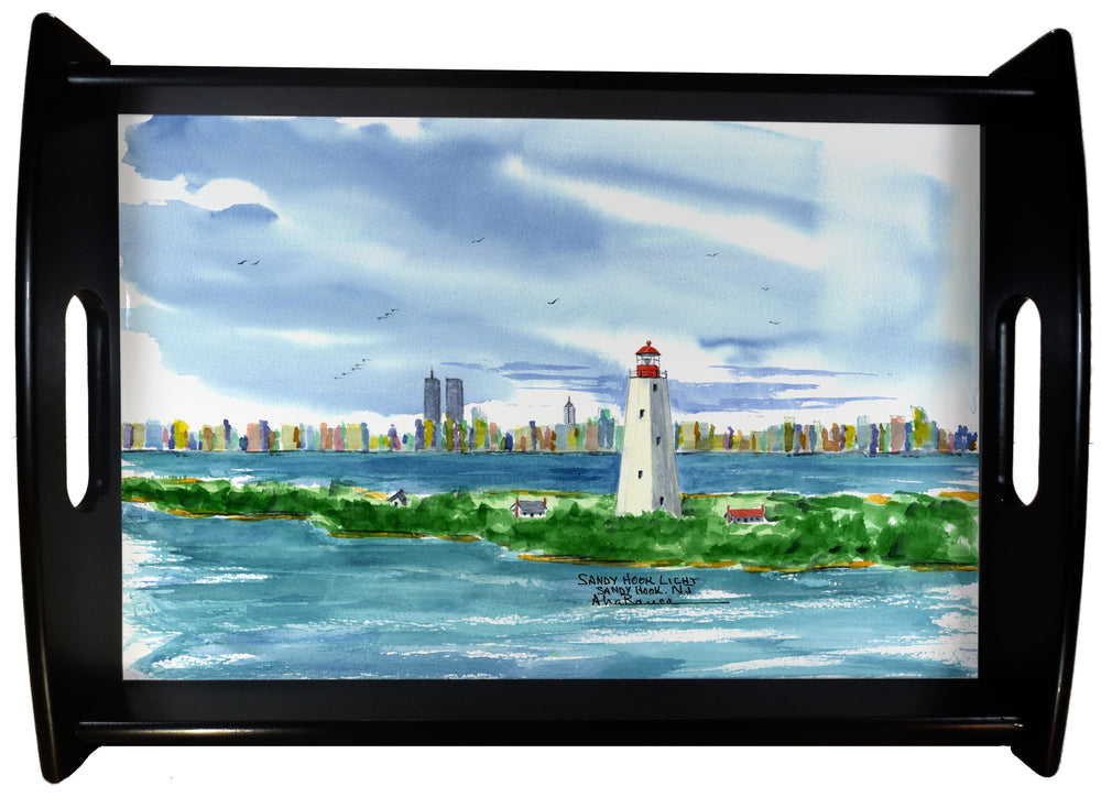 Sandy Hook Light NJ SERVING TRAY