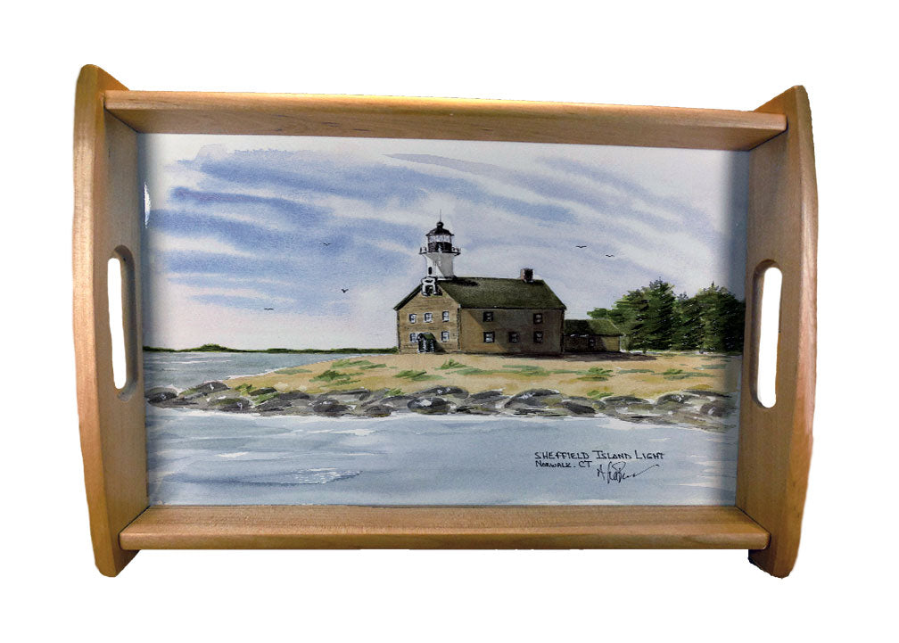 LightHouse Serving Trays Natural Wood Finish