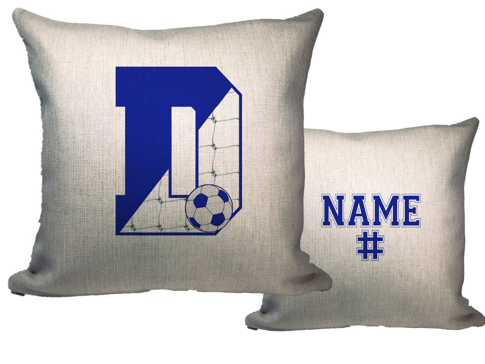 Blue Wave Soccer Throw Pillow - Name