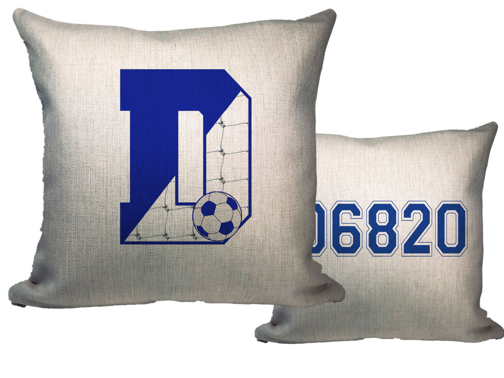 Blue Wave Soccer Throw Pillow - Zip Code