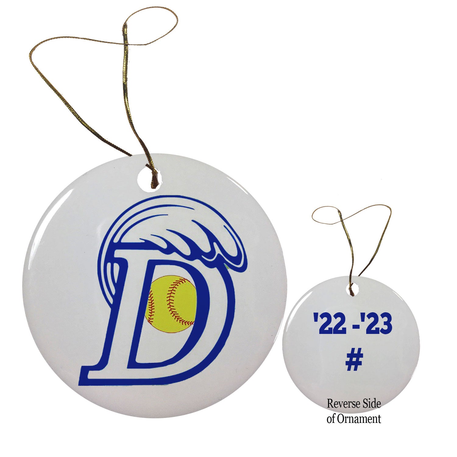 Darien Softball Holiday Ornament