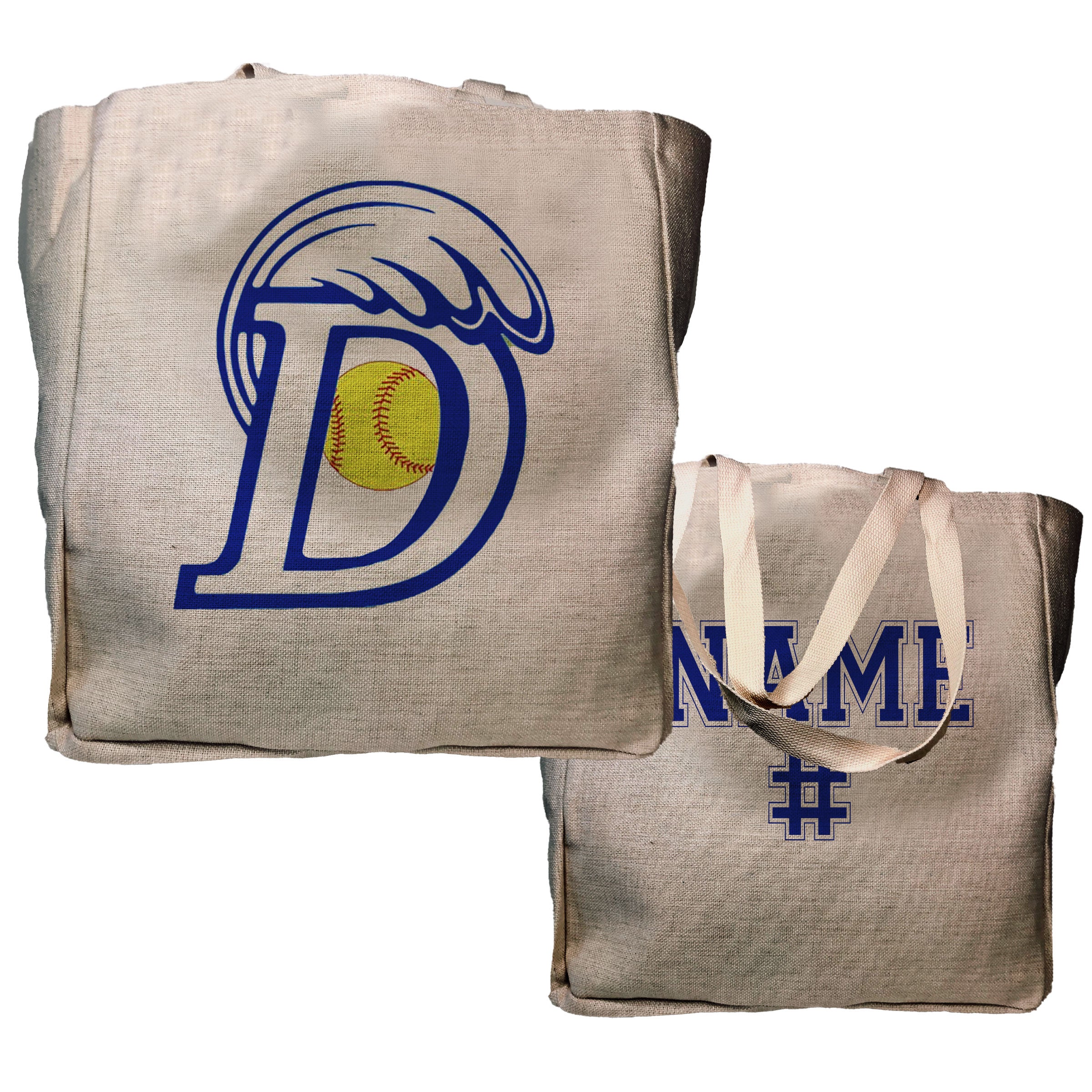 Blue Wave Softball Tote - Name & Number
