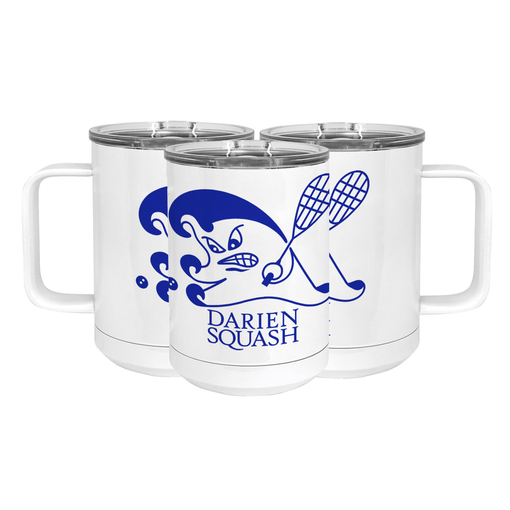 Blue Wave Squash Stainless Steel Coffee Mug with Lid