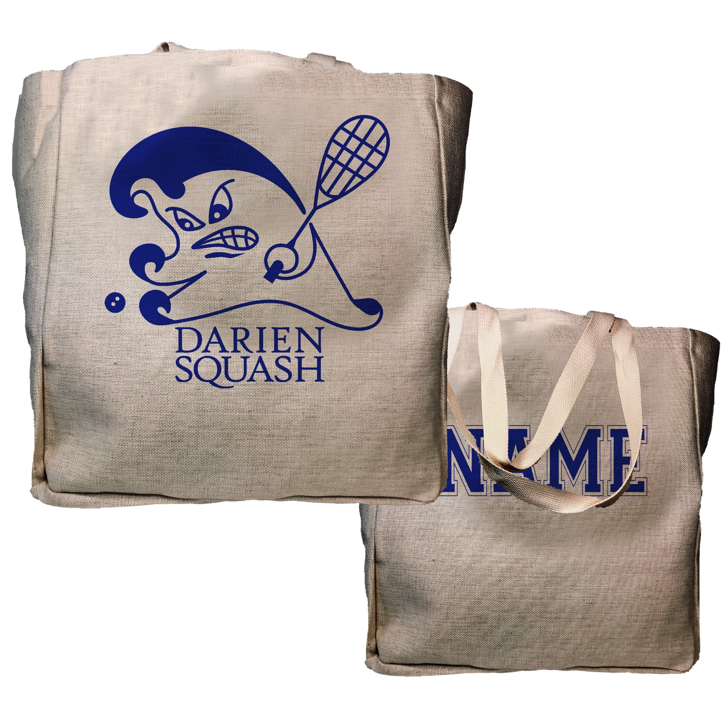 Blue Wave Squash Tote - Name