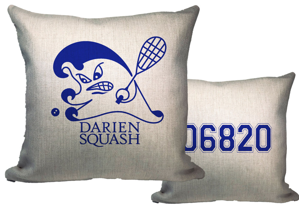 Blue Wave Squash Throw Pillow - Zip Code