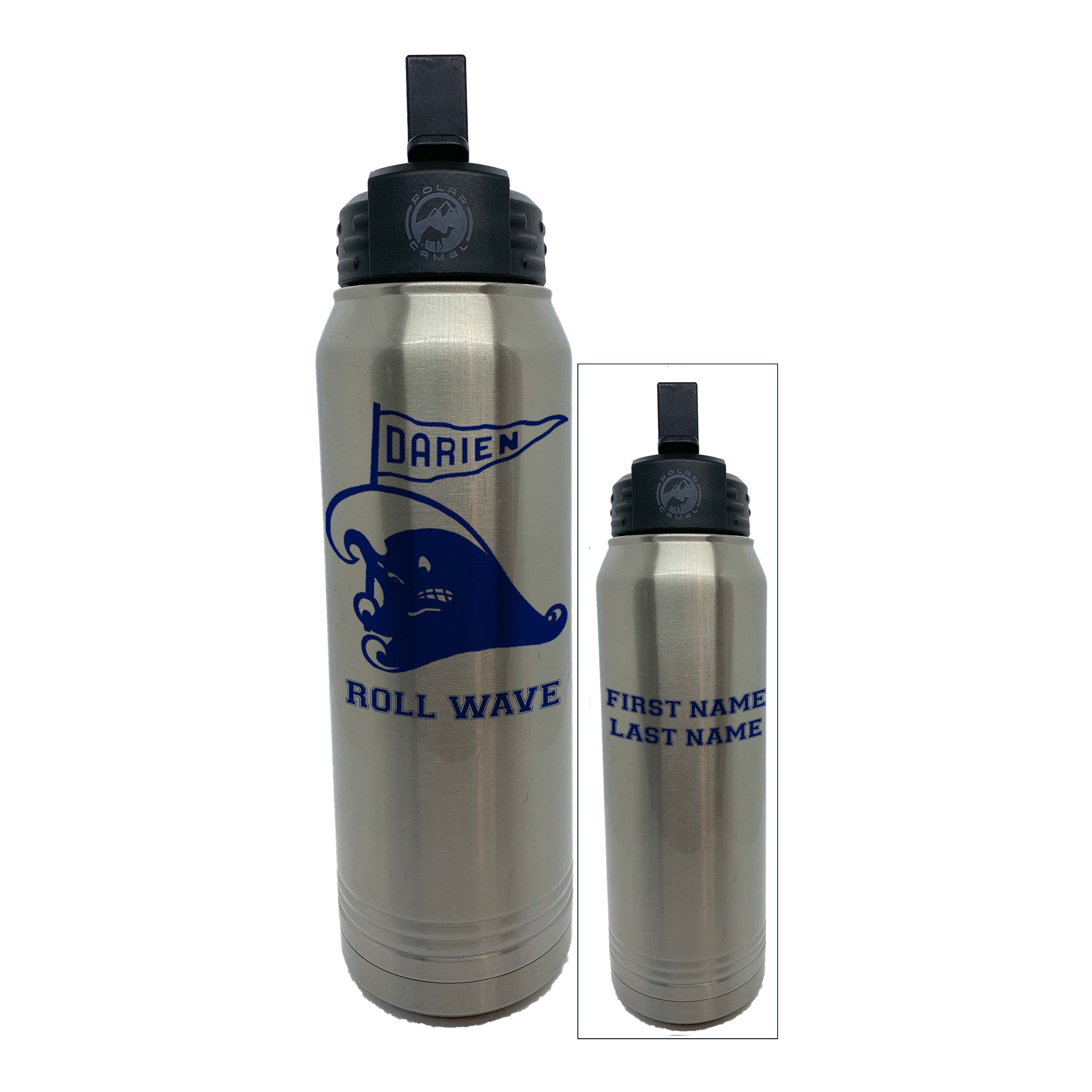 Polar Camel Large Water Bottle with Straw - Roll Wave Mascot
