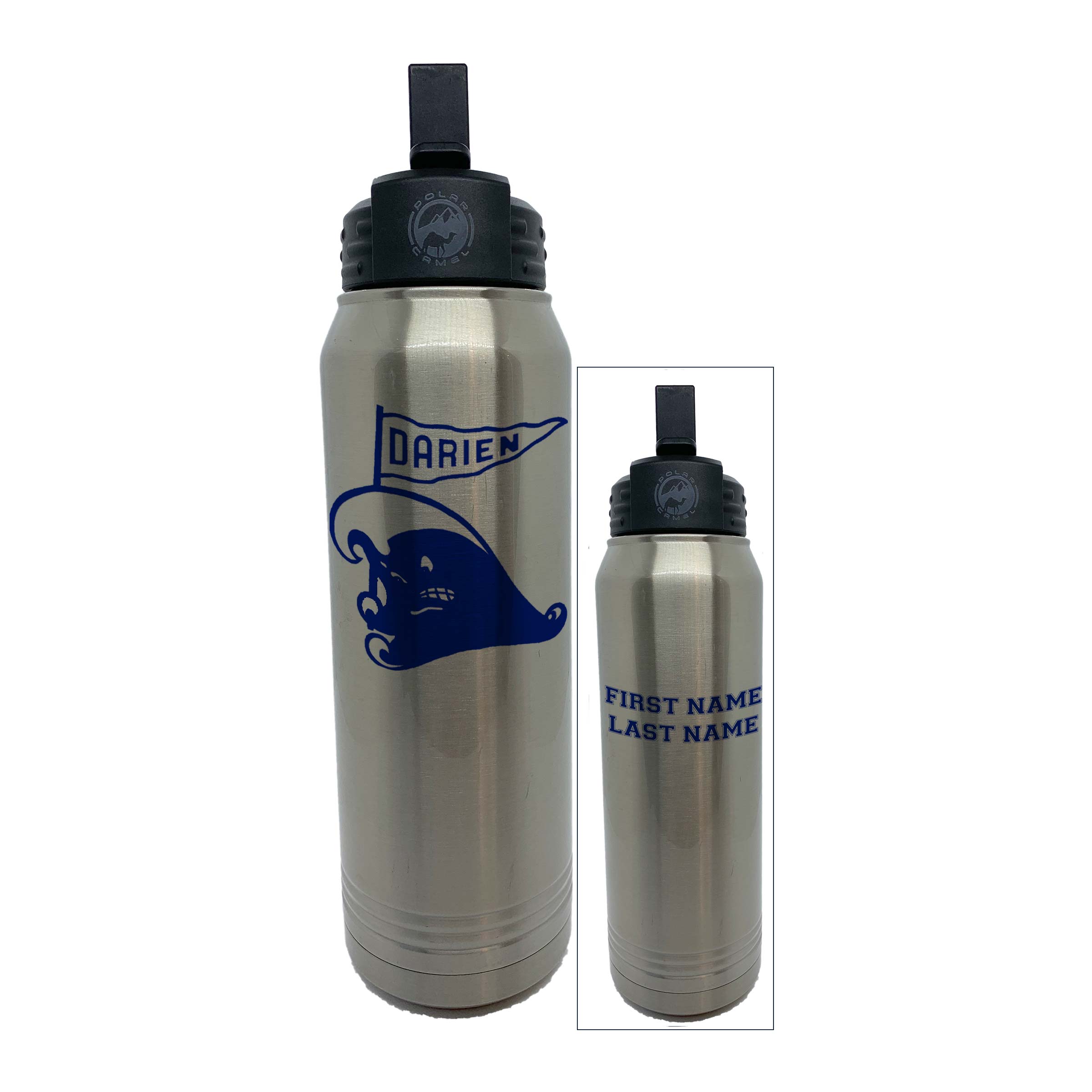 Polar Camel Large Water Bottle with Straw - Wave Mascot