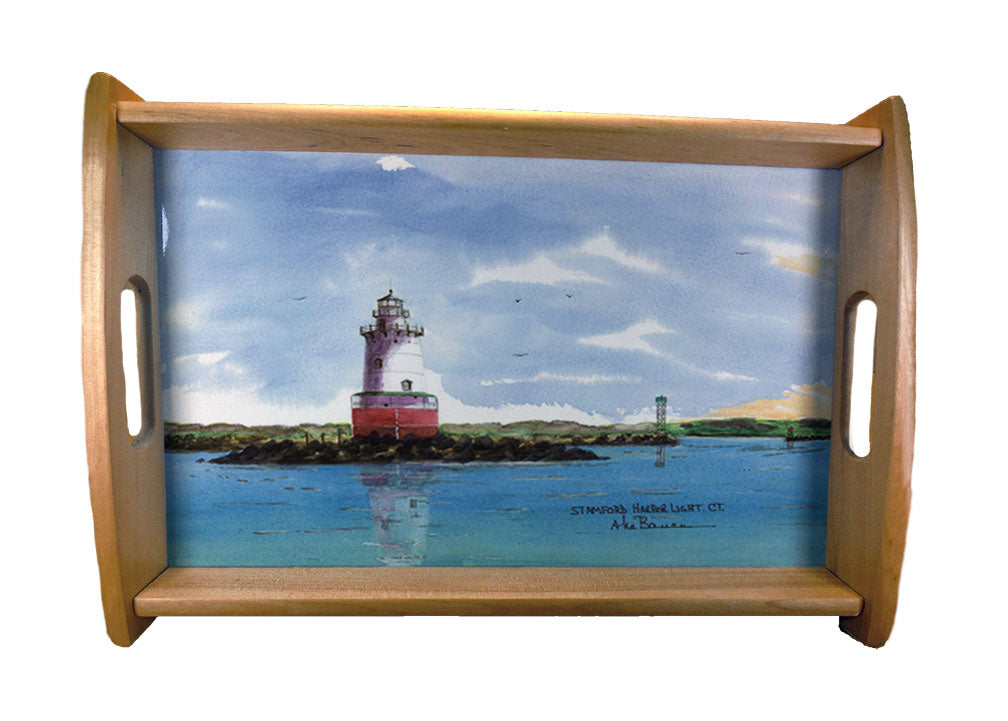 LightHouse Serving Trays Natural Wood Finish