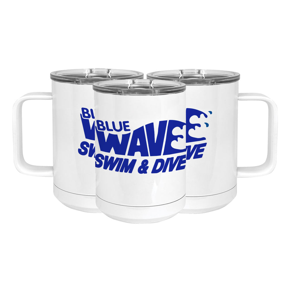 Blue Wave Swim & Dive Stainless Steel Coffee Mug with Lid