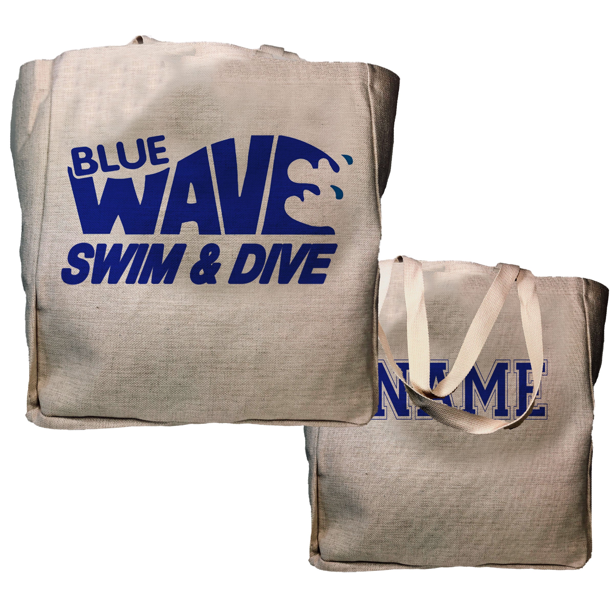 Blue Wave Swim & Dive Tote - Name