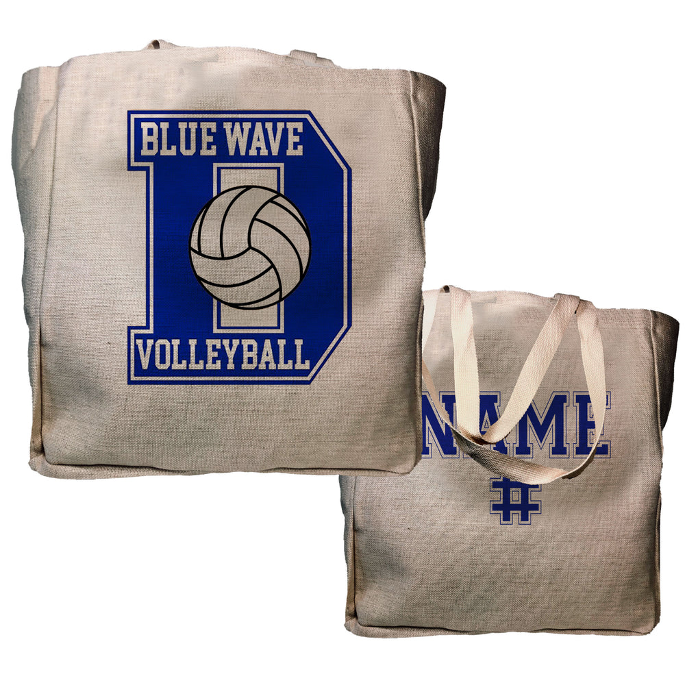 Blue Wave Volleyball Tote - Name